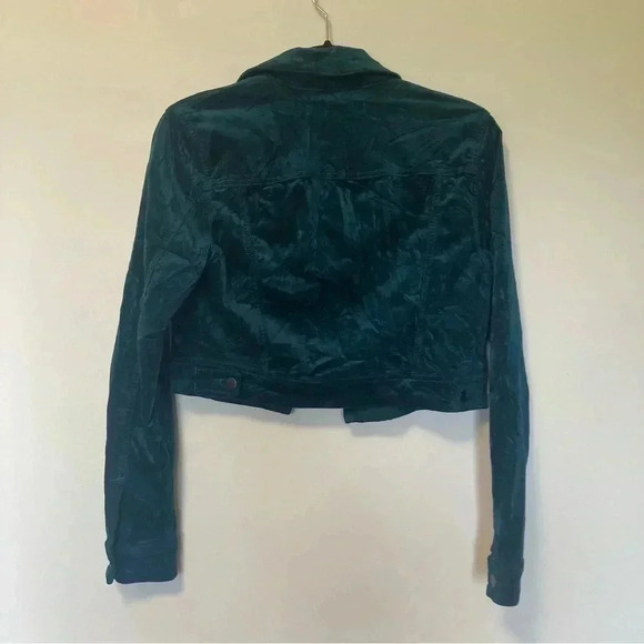 J Brand  Faye Shrunken jacket velvet crop emerald XS - Picture 2 of 7